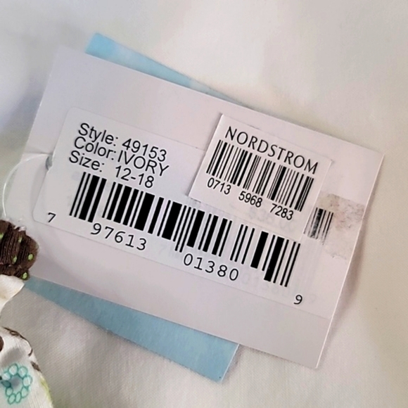 *NWT* Rabbit Moon Ivory floral dress 12-18 months - Picture 3 of 4